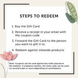 Steps to redeem Gift Card