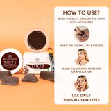 Choco 3 in 1 Tinty for Lips, Cheeks & Eyes for moisturizing & nourishing|Lip Stains & Tints 8 gm