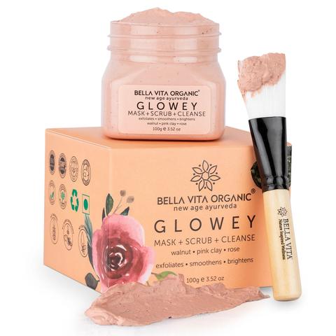 Glowey Face Pack, Scrub & Face Wash 3 in 1 for Glowing Skin & Radiance
