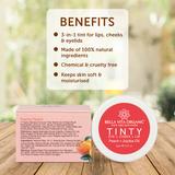 Peach 3 in 1 Tinty for Lips, Cheeks & Eyes for moisturizing & nourishing |Lip Stains & Tints 8 gm