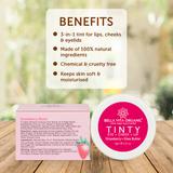 Strawberry 3 in 1 Tinty for Lips, Cheeks & Eyelids for moisturizing & nourishing|Lip Stains & Tints 8 gm
